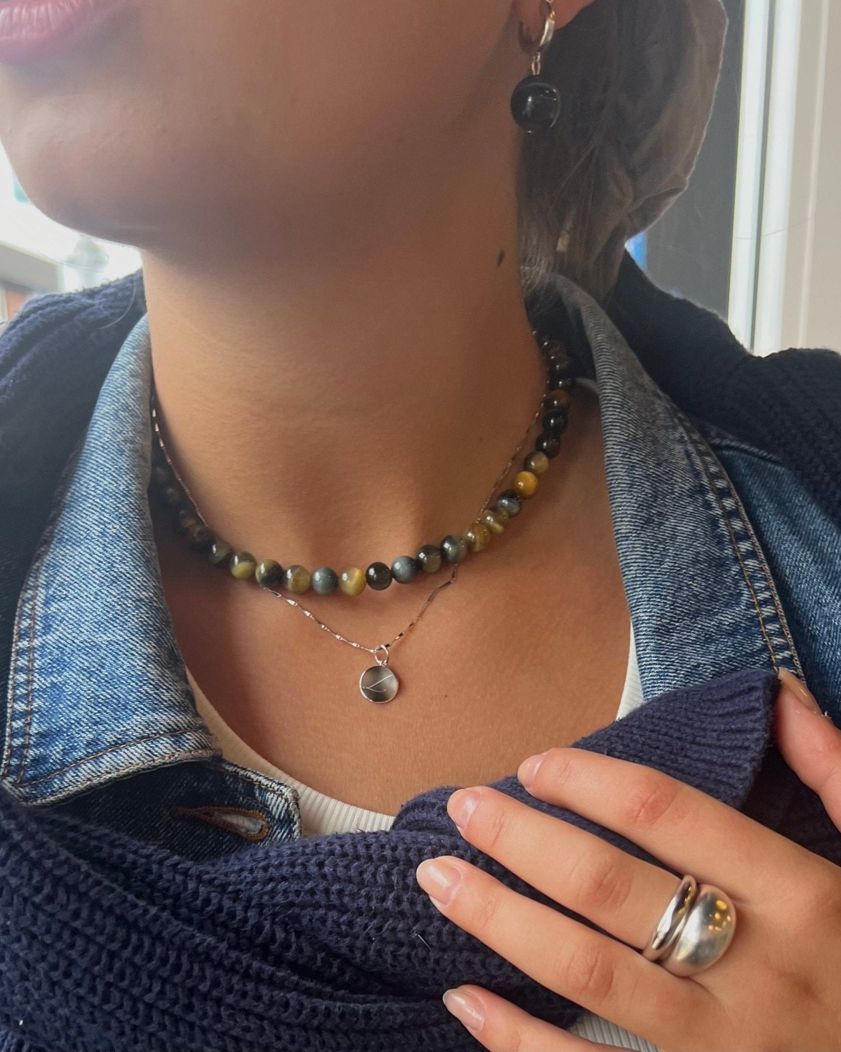 'Le Monde' Tiger's Eye Beaded Necklace